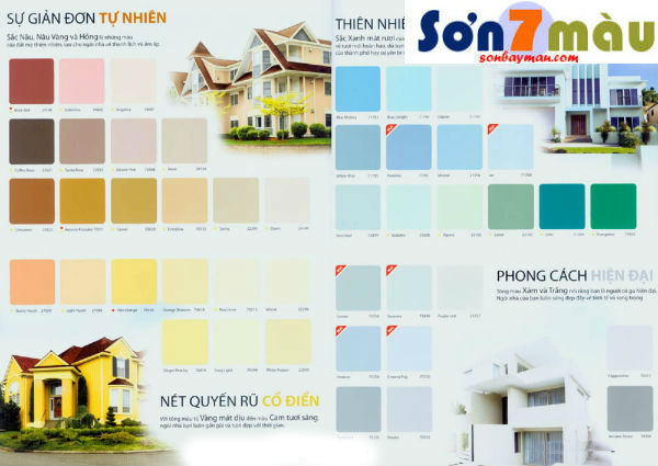 Bảng màu sơn Dulux Weathershield ngoài trời đẹp