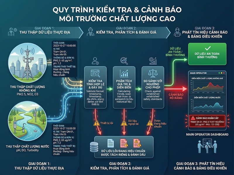 Cảnh báo sớm môi trường phát hiện ngưỡng bất thường và hỗ trợ phản ứng kịp thời