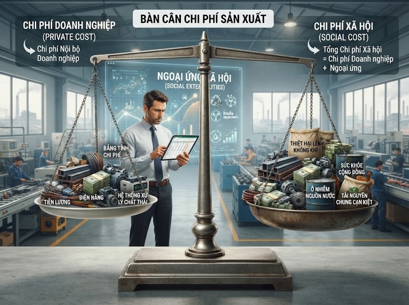 Chi phí môi trường trong sản xuất bị bỏ ngoài quyết định doanh nghiệp vì sao?