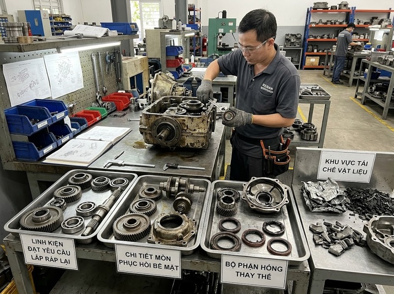 Công nghệ tái sản xuất phục hồi sản phẩm cũ để giảm nhu cầu sản xuất mới