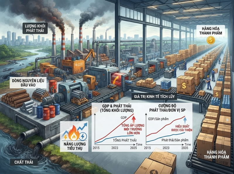 Hiểu đánh đổi giữa tăng trưởng kinh tế và môi trường trong các lựa chọn phát triển