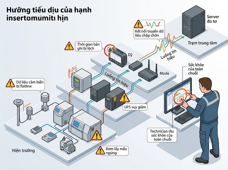 Giám sát sự cố hệ thống quan trắc dựa trên tín hiệu, dữ liệu và cảnh báo