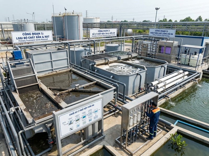 Kết hợp biện pháp kiểm soát ô nhiễm khi một công nghệ không xử lý đủ tác động