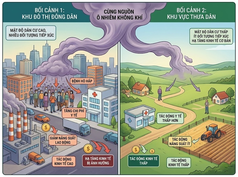 Khác biệt chi phí môi trường theo bối cảnh được quyết định bởi những yếu tố nào?