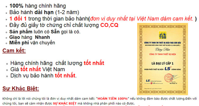 Đại lý LS tại Miền Nam
