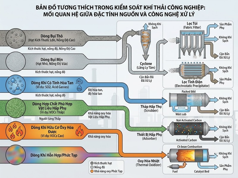 Lựa chọn công nghệ kiểm soát ô nhiễm cần dựa trên nguồn thải và điều kiện vận hành