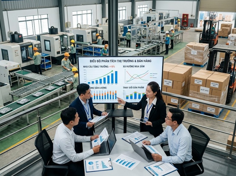 Nhu cầu tiêu dùng và sản xuất tác động qua sản lượng, sản phẩm và đầu tư