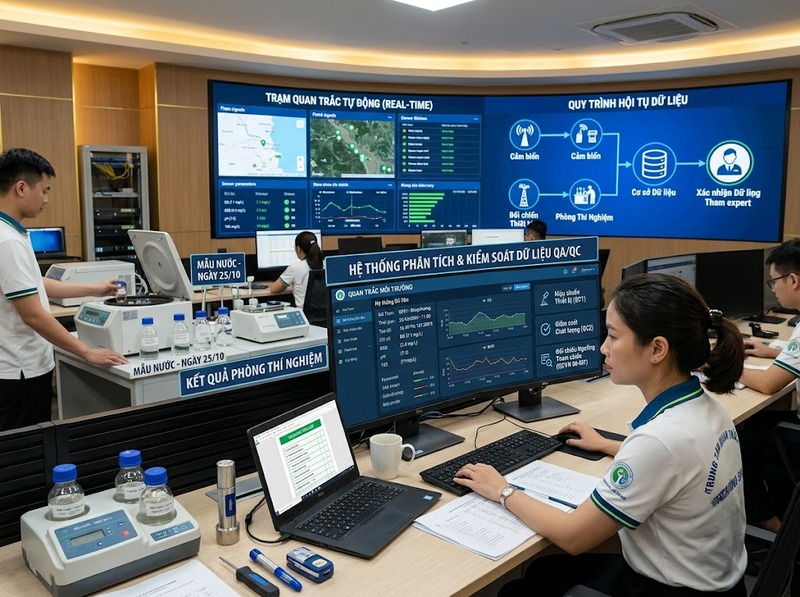 Quan trắc môi trường tạo dữ liệu về chất lượng môi trường bằng cách nào?