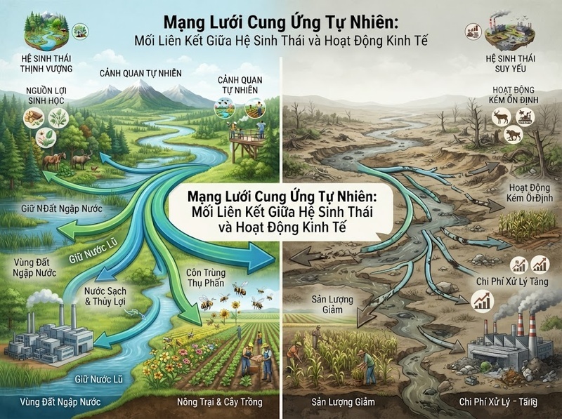 Tác động kinh tế của thay đổi hệ sinh thái qua dịch vụ và nguồn lực tự nhiên
