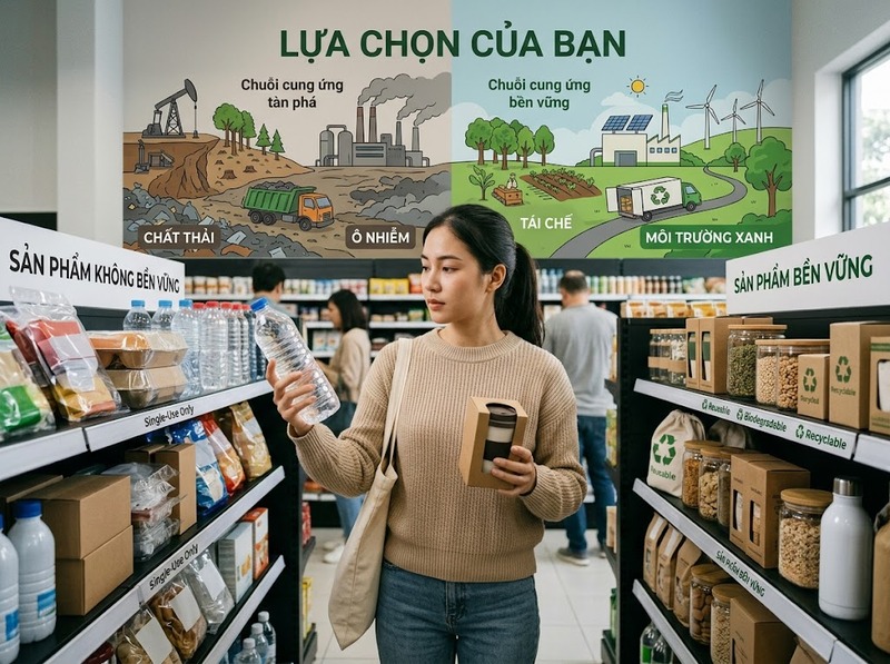 Tác động môi trường của tiêu dùng phát sinh từ lựa chọn, sử dụng và thải bỏ