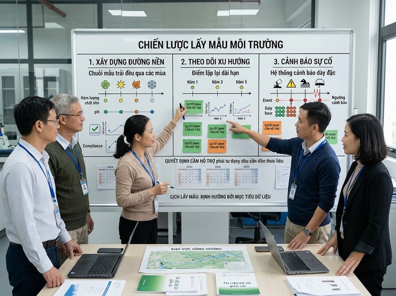 Tần suất lấy mẫu môi trường phụ thuộc biến động, mục tiêu và mức rủi ro
