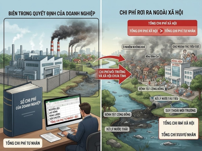 Thuế môi trường tác động vào chi phí để giảm hành vi gây ô nhiễm thế nào?