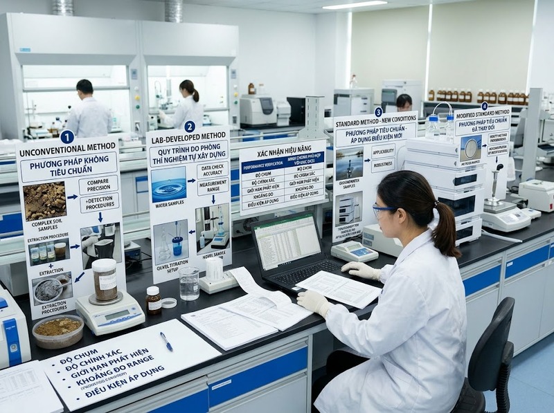 Xác nhận phương pháp phân tích môi trường khi cần chứng minh phương pháp phù hợp