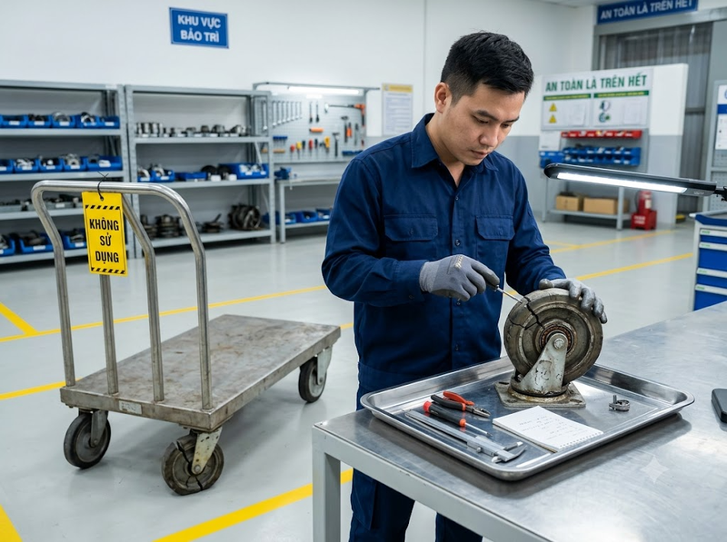 Doanh nghiệp nên xử lý phụ kiện xe đẩy hỏng như thế nào?