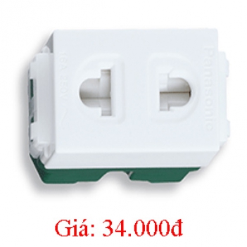 Ổ cắm đơn 2 chấu có màng che WEV1081 Panasonic - Sức khỏe & Môi trường
