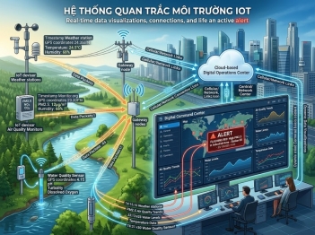 IoT trong quan trắc môi trường kết nối dữ liệu như thế nào?