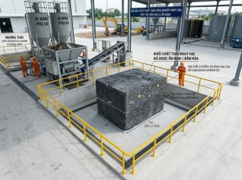 Ổn định hóa rắn chất thải giảm khả năng phát tán thế nào?