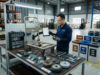 Cách xử lý và tái chế phụ kiện bánh xe đẩy hỏng đúng cách